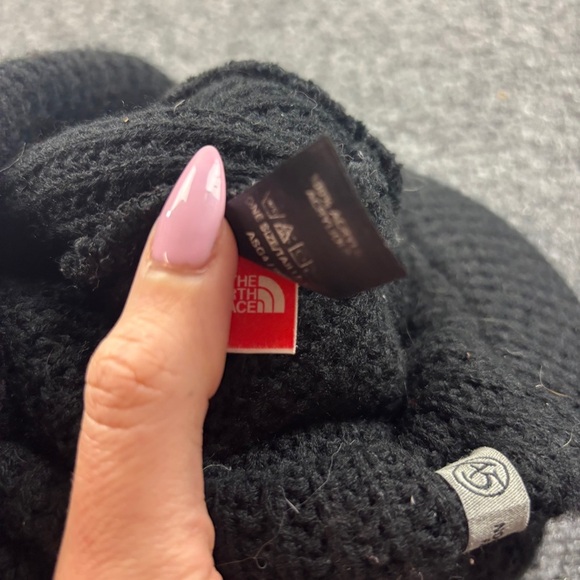 THE NORTH FACE Mens Black Knit Brimmed Beanie Winter Cap One Size fits most - Picture 10 of 10